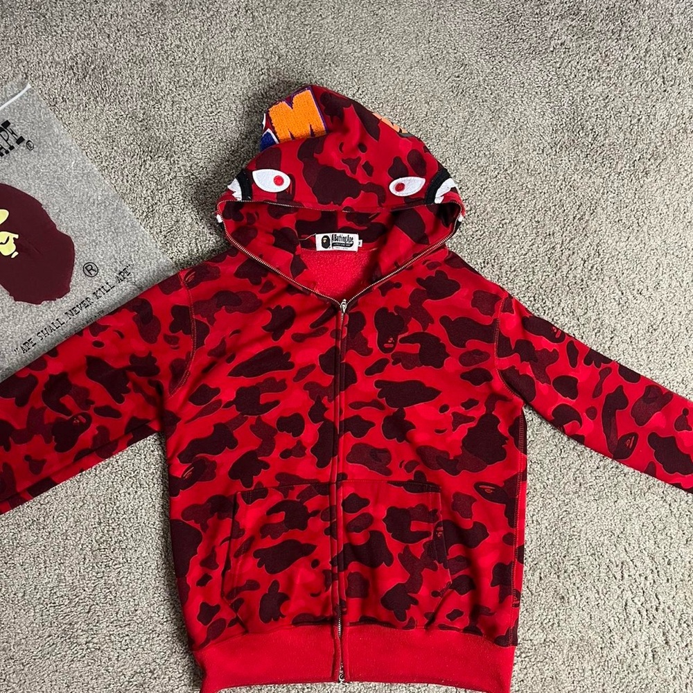 Red bape hoodie
